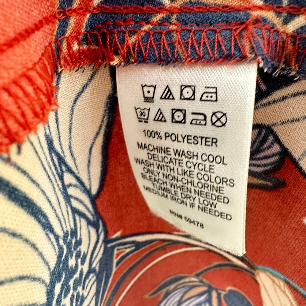 Artisan NY Floral Dress Sleeveless Red Blue White Size 6 Casual - Picture 5 of 8